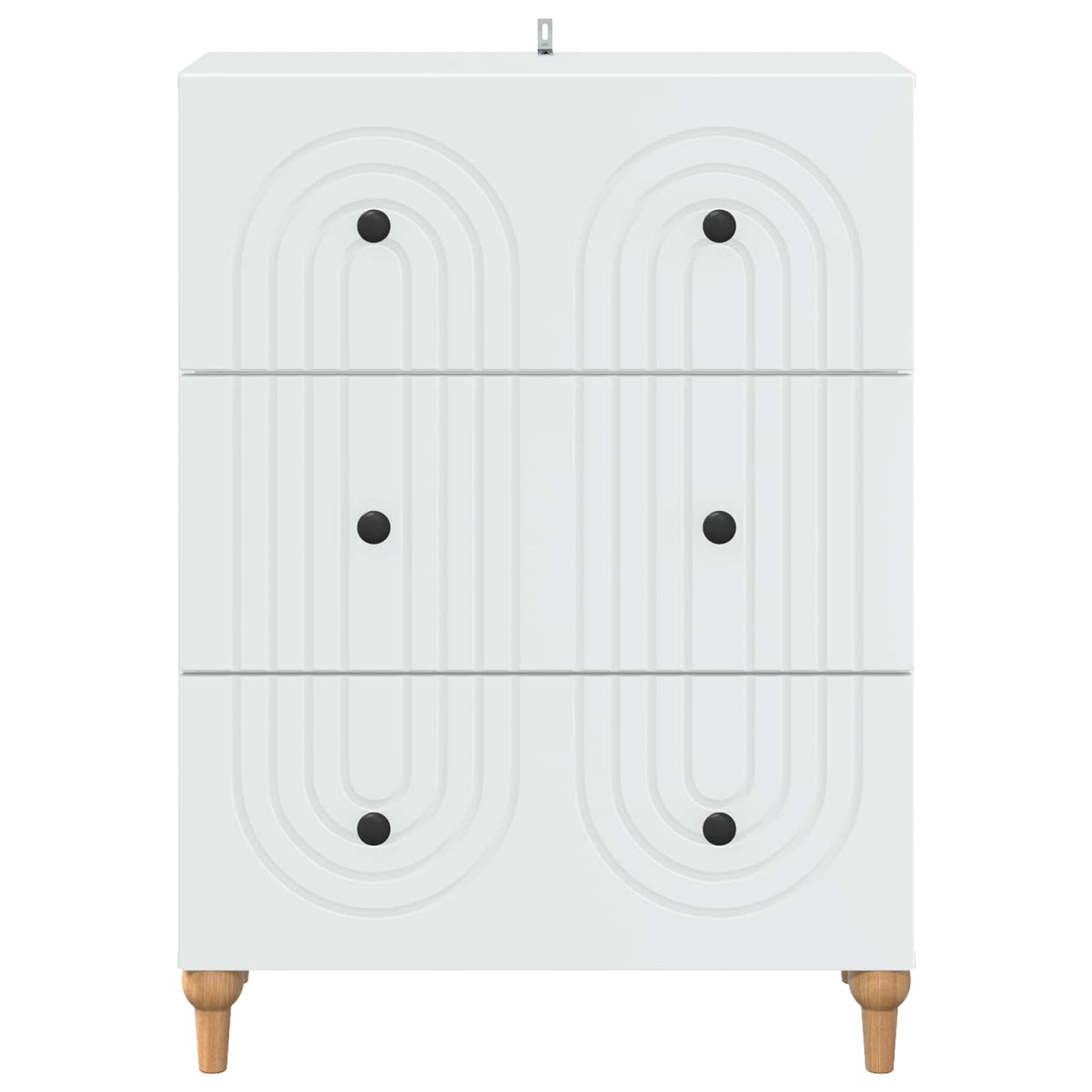 Drawer Cabinet White 66 x 34.5 x 90 cm Engineered Wood