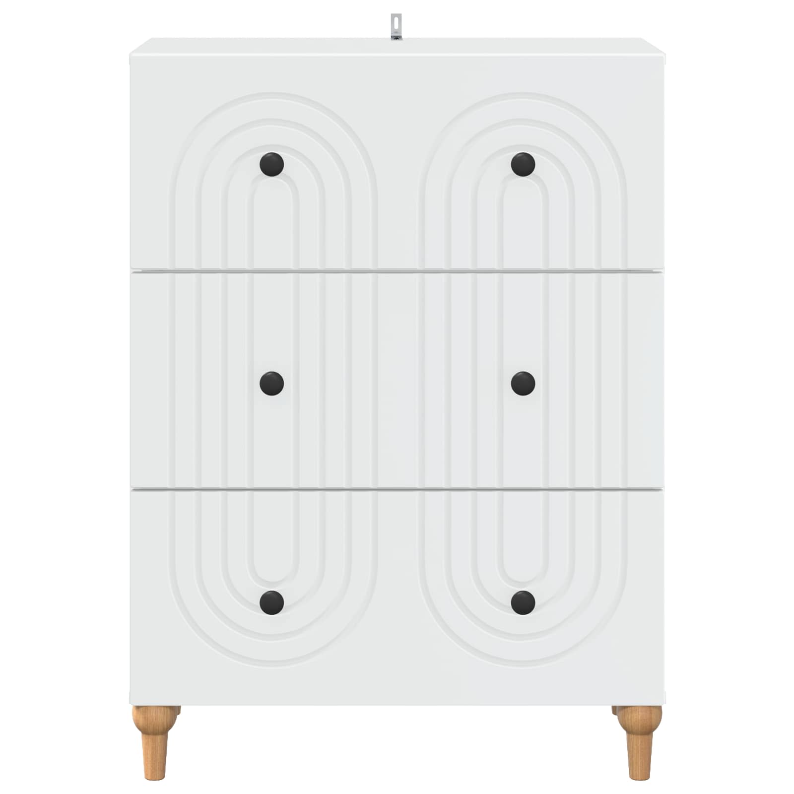 Drawer Cabinet White 66 x 34.5 x 90 cm Engineered Wood