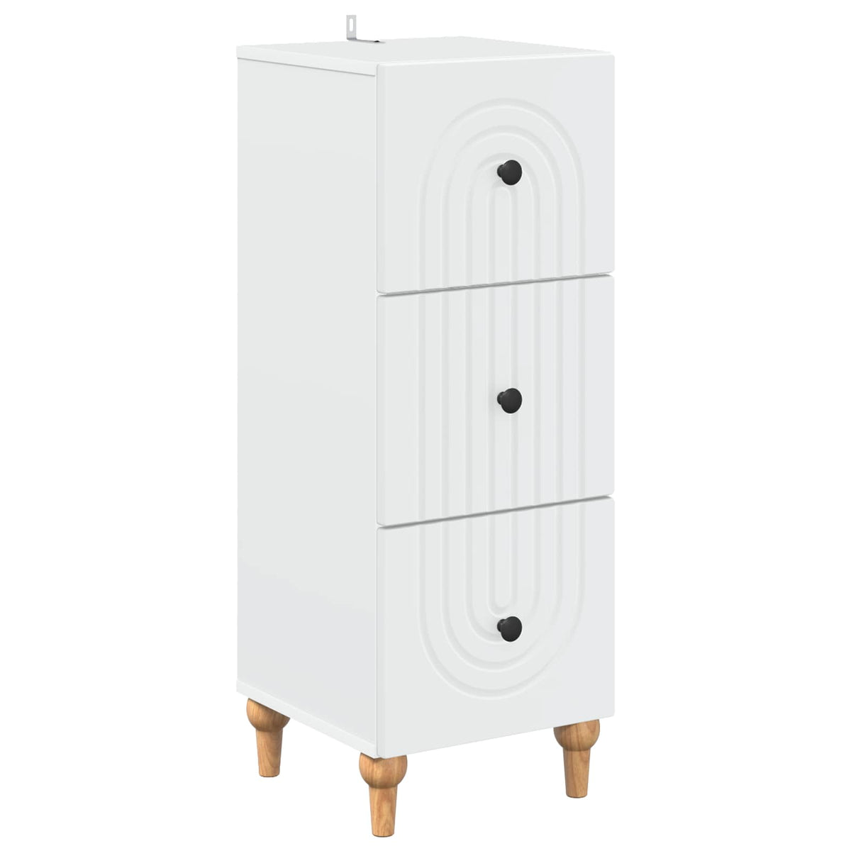 Drawer Cabinet White 33 x 34.5 x 90 cm Engineered Wood