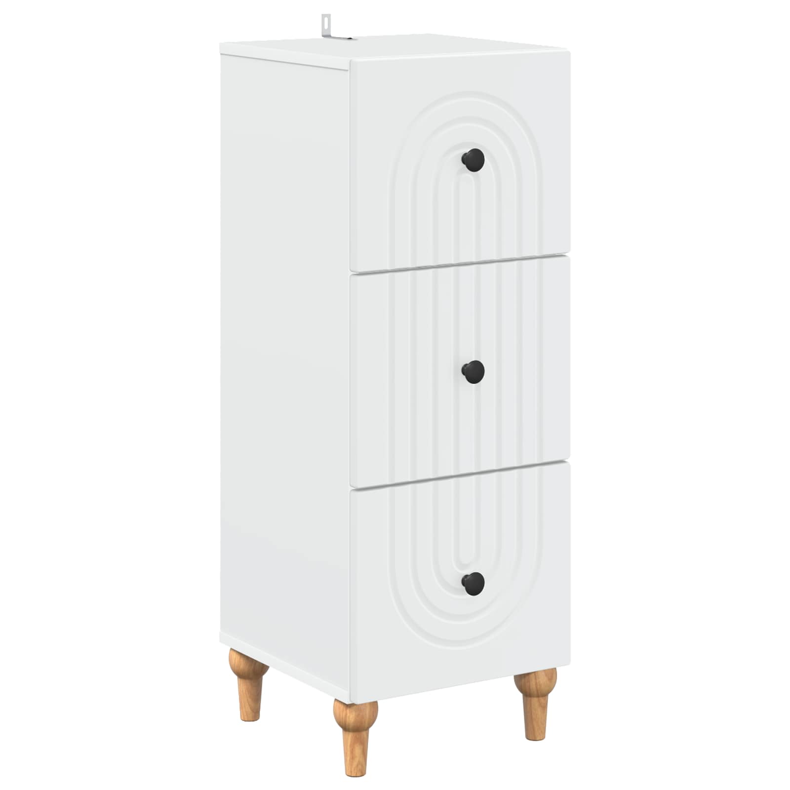 Drawer Cabinet White 33 x 34.5 x 90 cm Engineered Wood