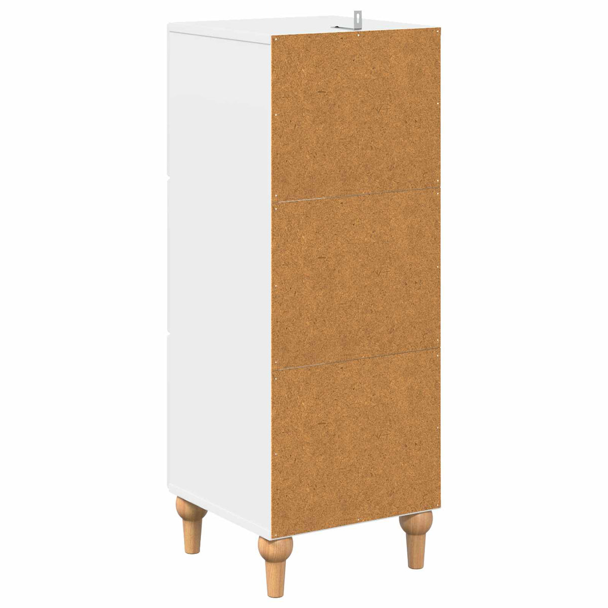 Drawer Cabinet White 33 x 34.5 x 90 cm Engineered Wood