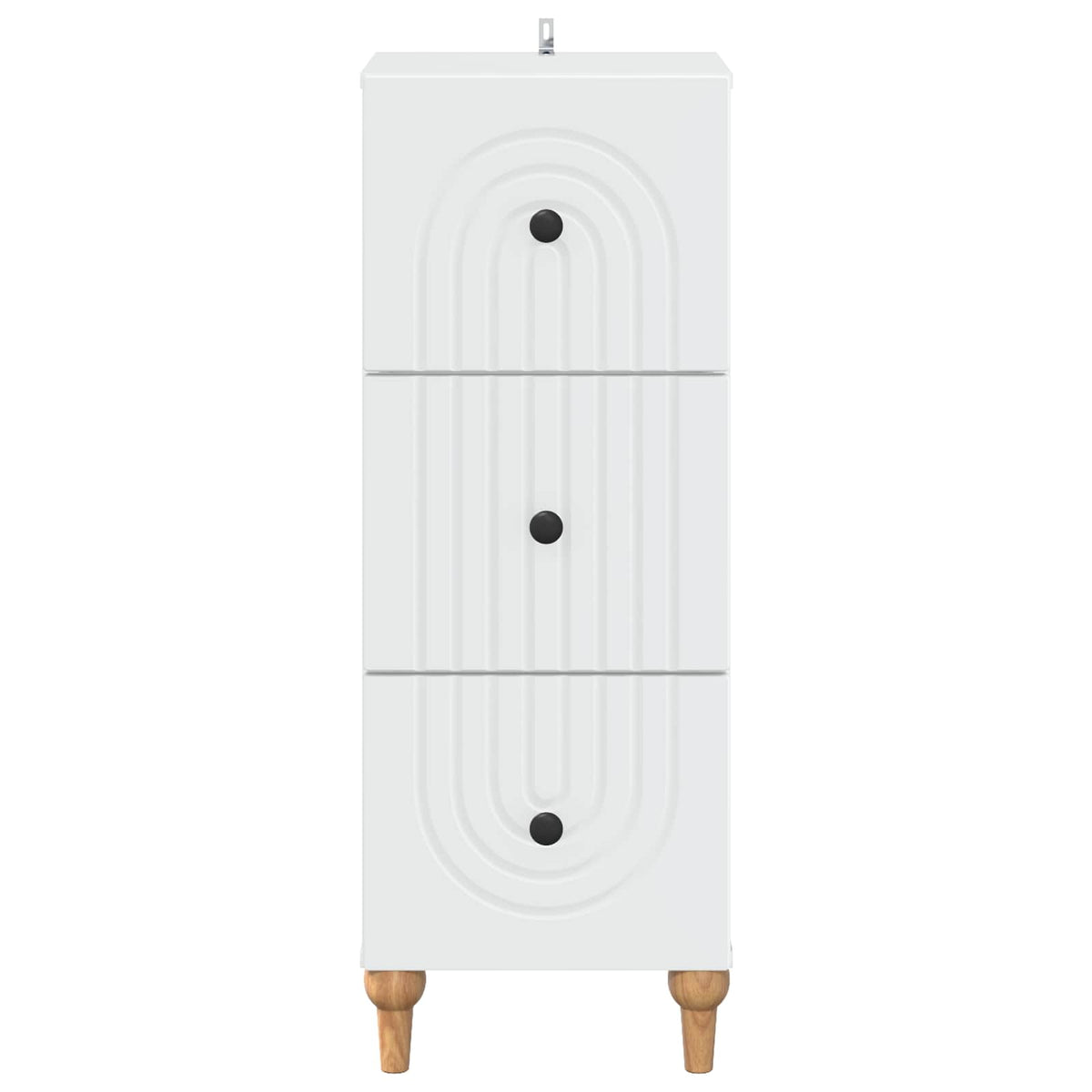 Drawer Cabinet White 33 x 34.5 x 90 cm Engineered Wood