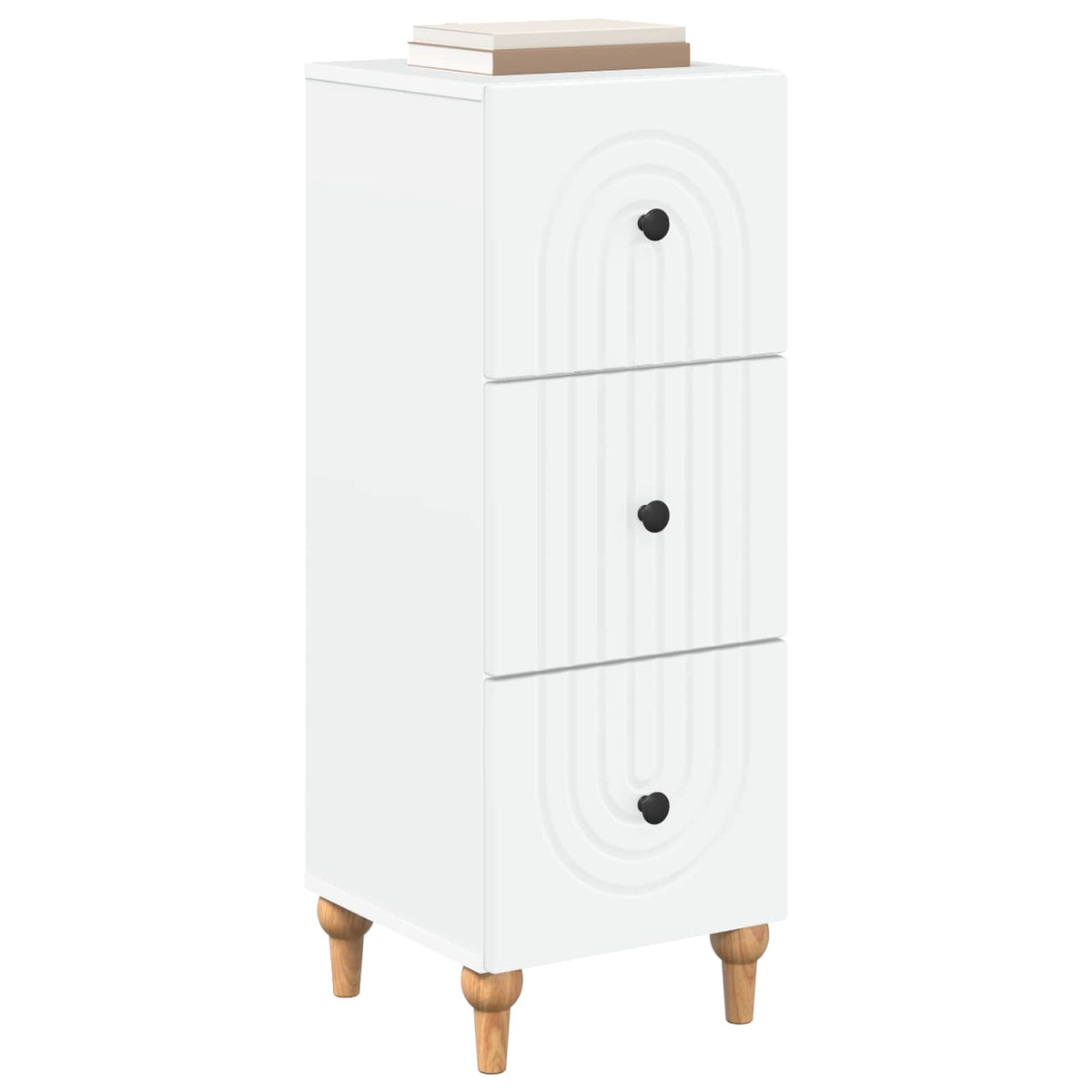 Drawer Cabinet White 33 x 34.5 x 90 cm Engineered Wood