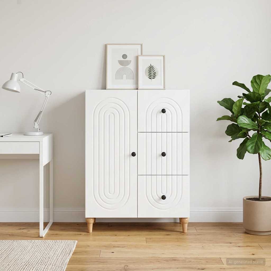 Sideboard White 66 x 34.5 x 90 cm Engineered Wood