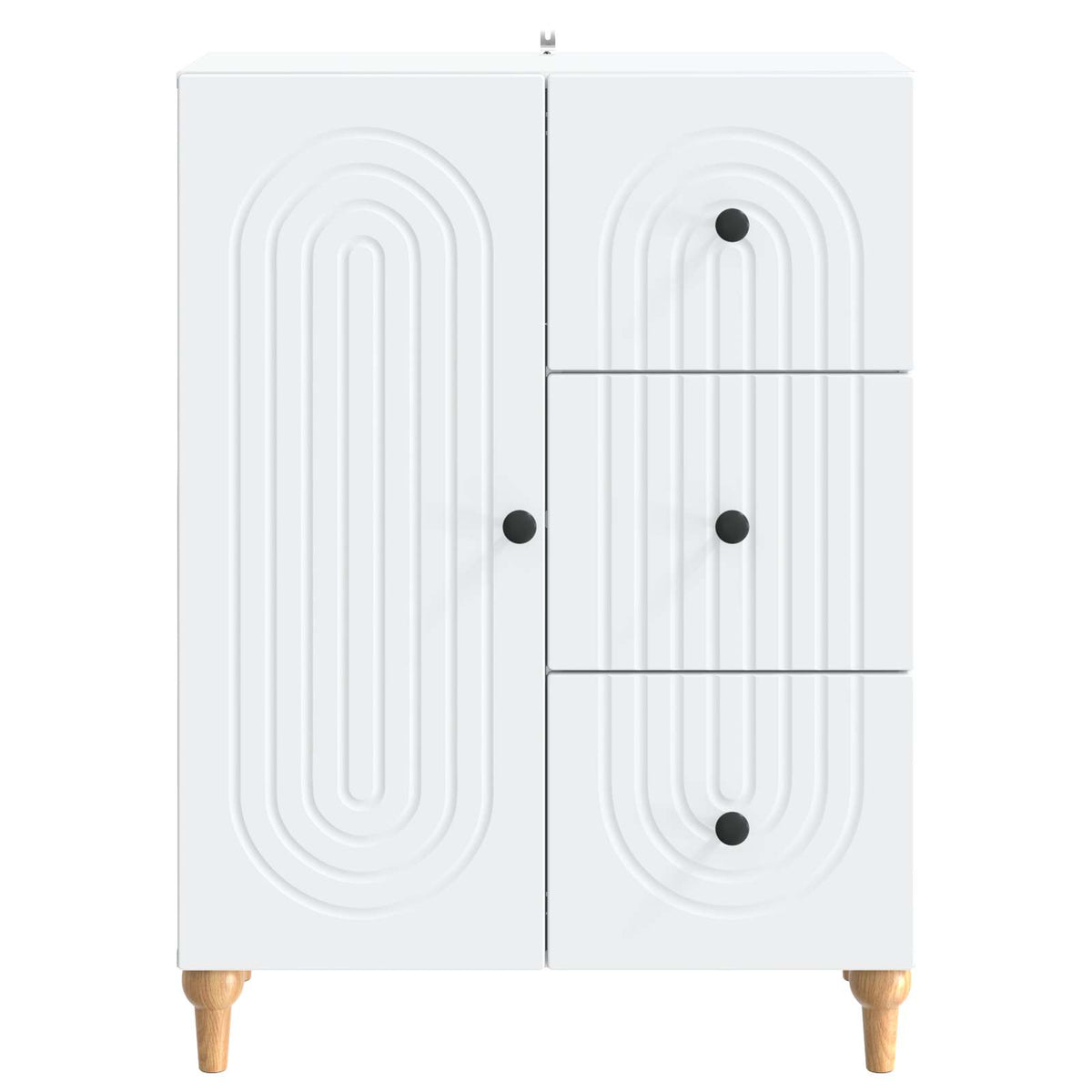 Sideboard with Drawer White 66 x 34.5 x 90 cm Engineered Wood