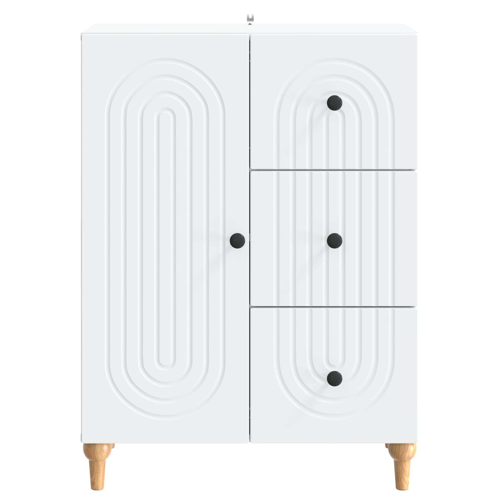 Sideboard with Drawer White 66 x 34.5 x 90 cm Engineered Wood