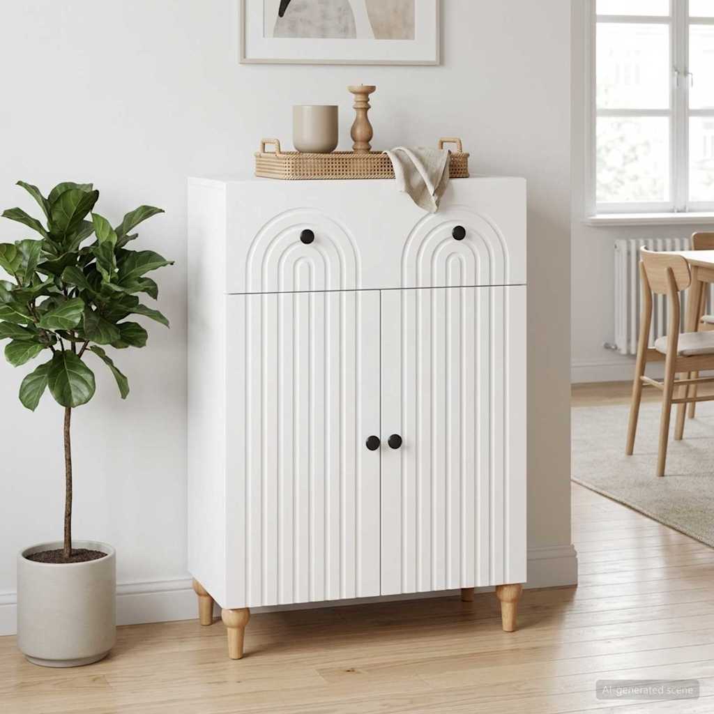 Sideboard White 66 x 34.5 x 90 cm Engineered Wood