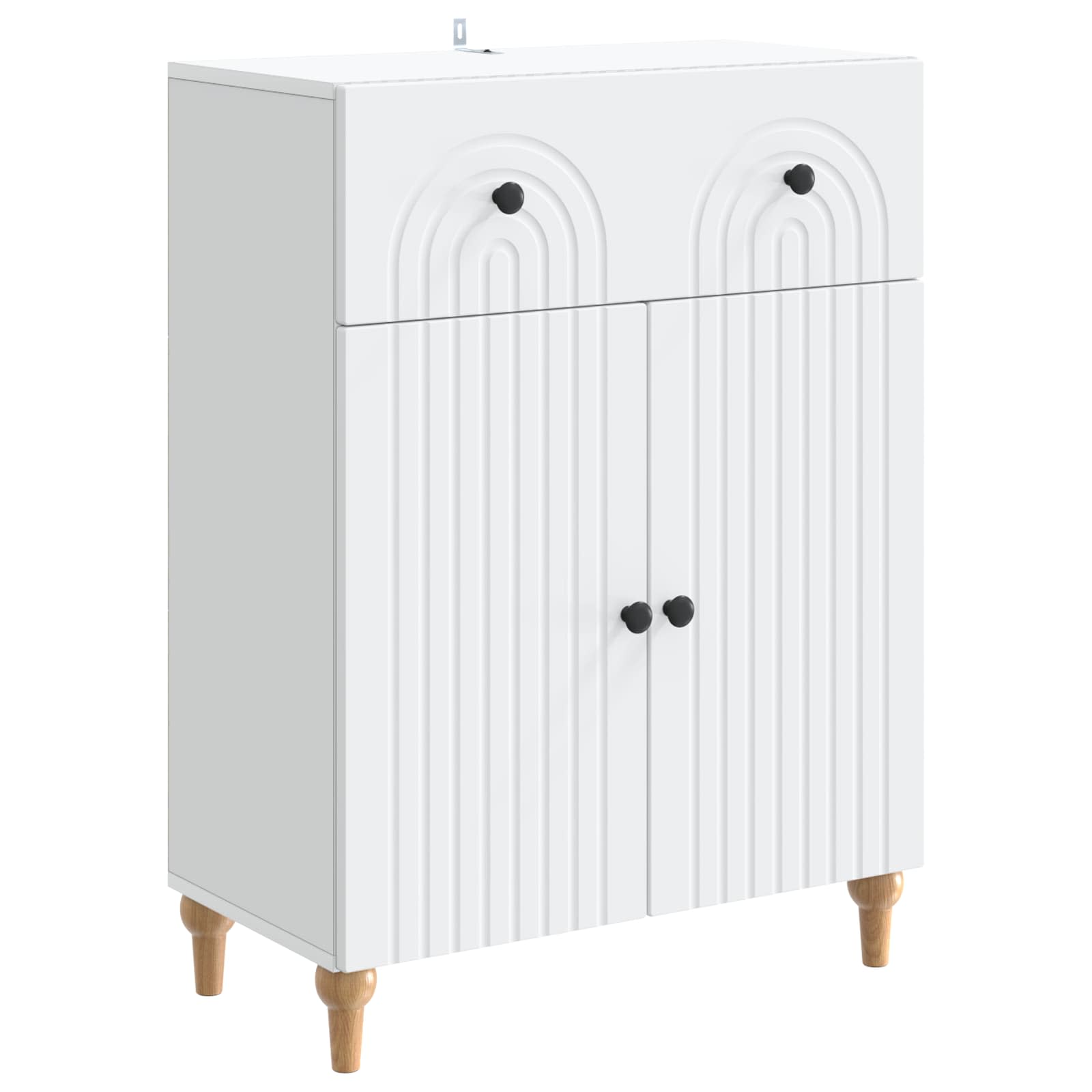 Sideboard with Drawer White 66 x 34.5 x 90 cm Engineered Wood