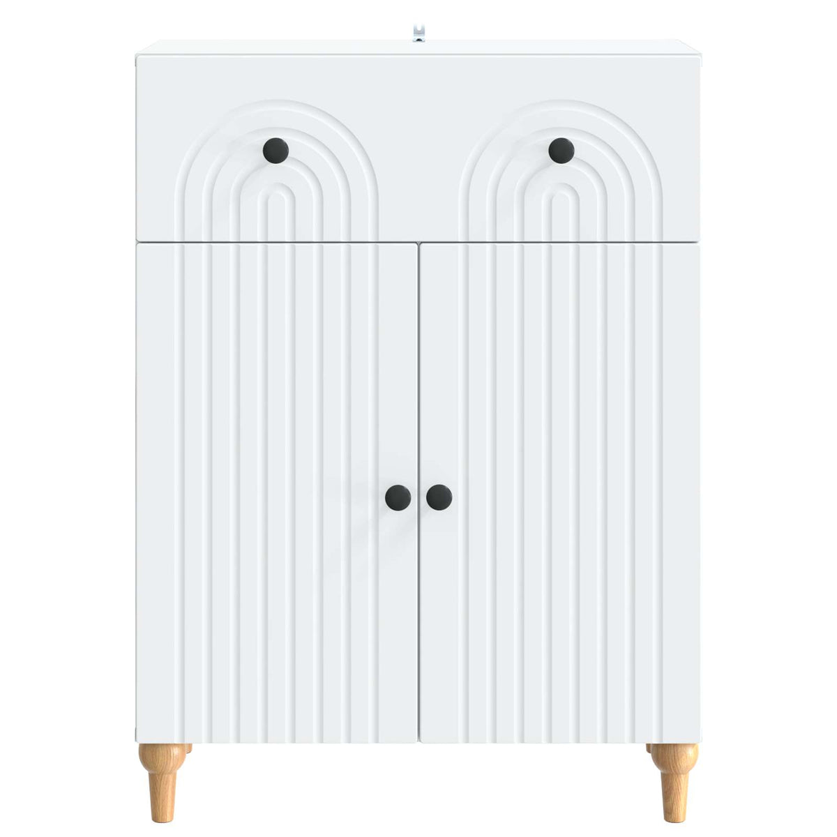 Sideboard with Drawer White 66 x 34.5 x 90 cm Engineered Wood