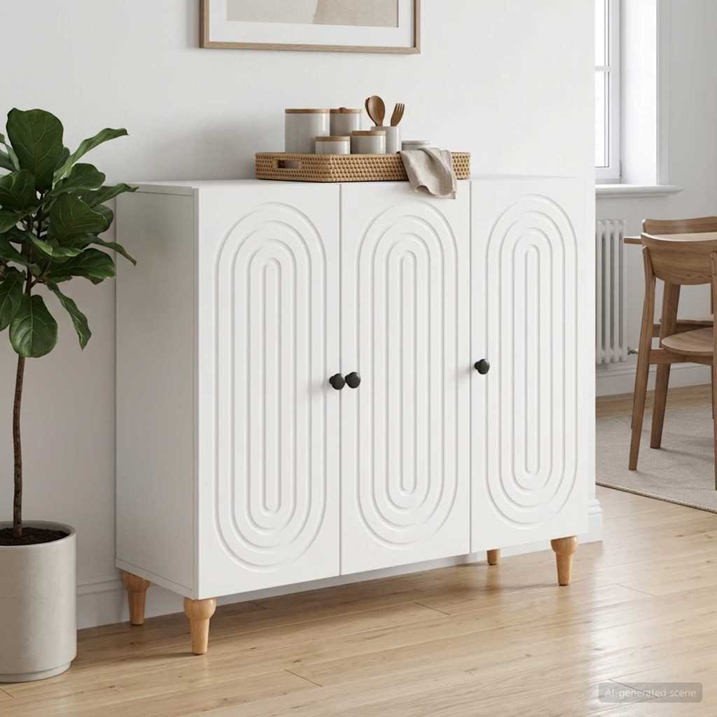 Sideboard White 89 x 34.5 x 80 cm Engineered Wood