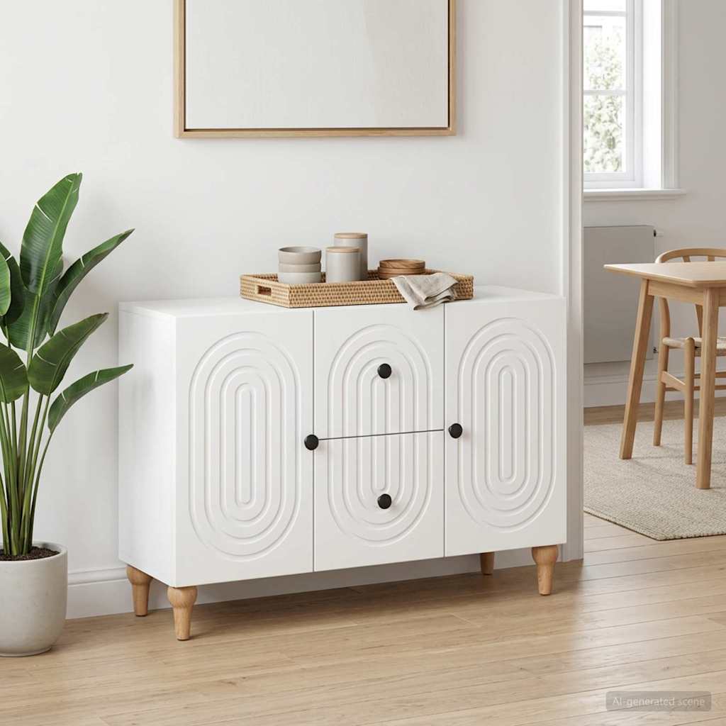 TV Cabinet with Drawer White 89 x 34.5 x 60 cm Engineered Wood