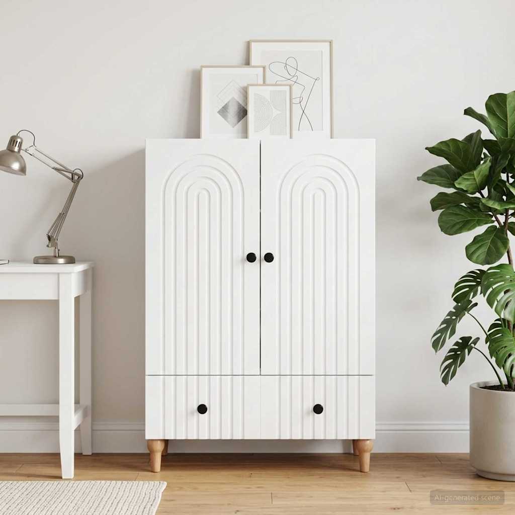 Sideboard White 66 x 34.5 x 95 cm Engineered Wood