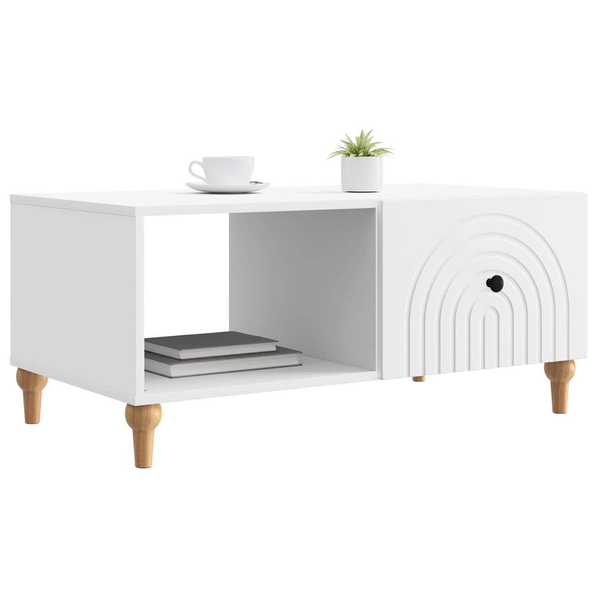 Coffee Table White 90 x 50 x 40 cm Engineered Wood