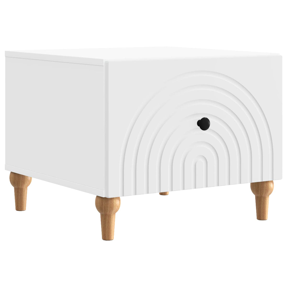 Coffee Table with Drawer White 49 x 50 x 40 cm Engineered Wood