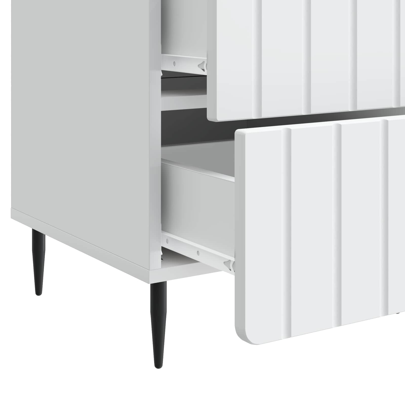 Bedside Cabinet White 43 x 41 x 68 cm Engineered Wood