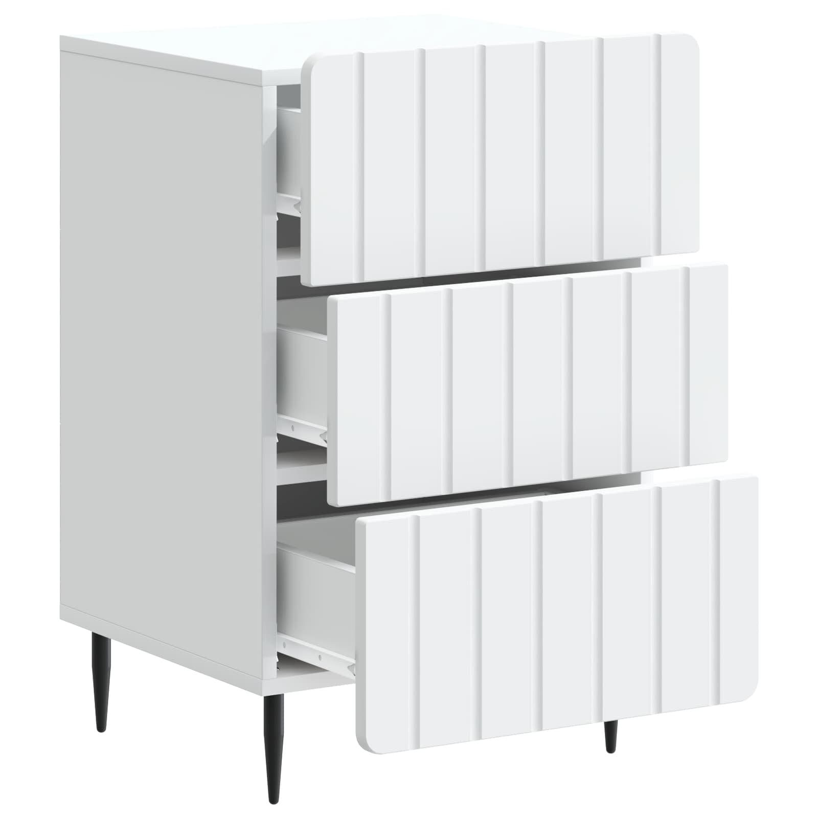 Bedside Cabinet White 43 x 41 x 68 cm Engineered Wood