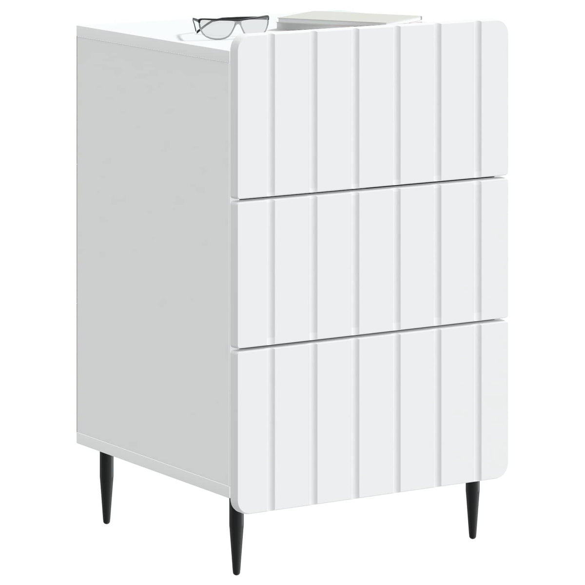Bedside Cabinet White 43 x 41 x 68 cm Engineered Wood