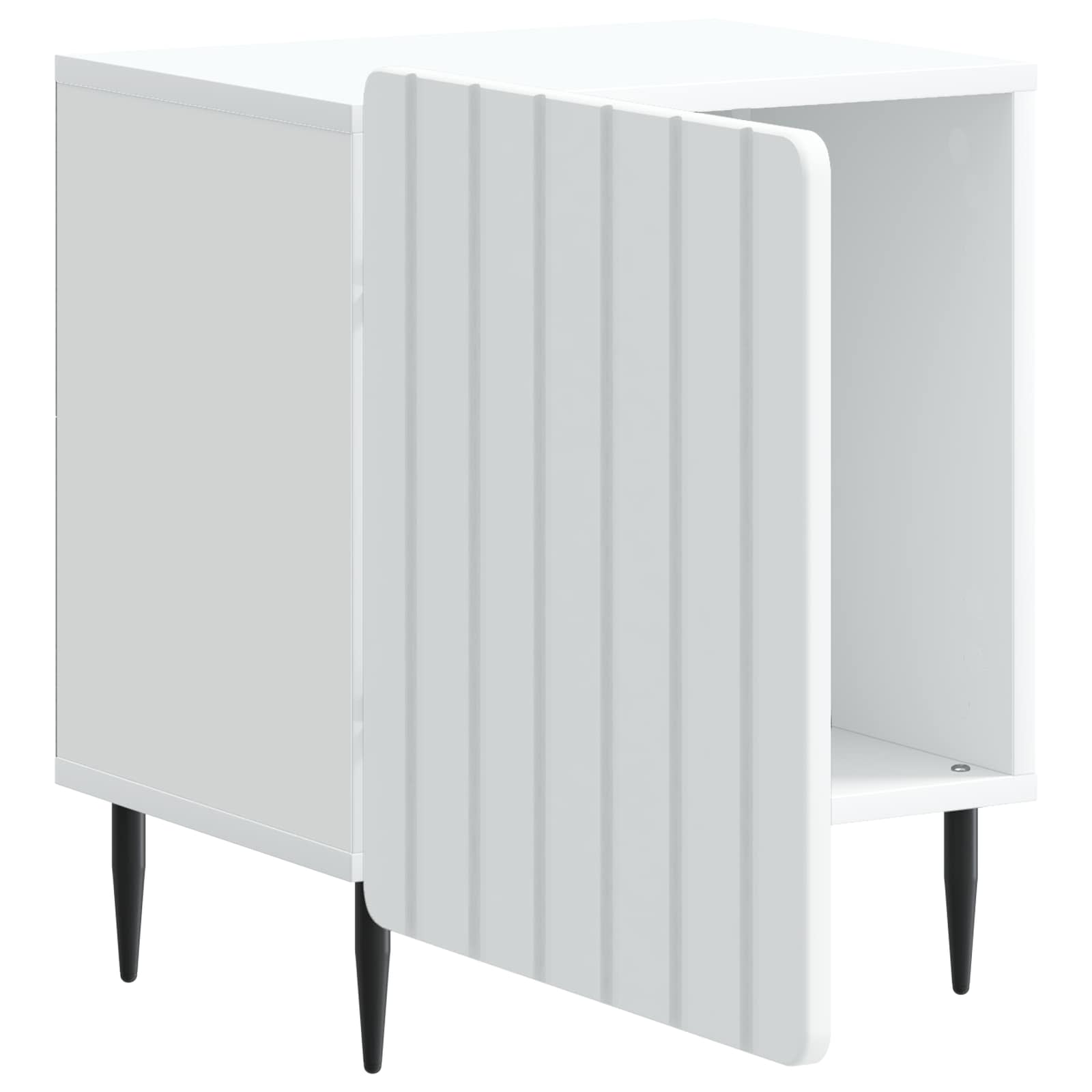 Bedside Cabinet White 43 x 34.5 x 52 cm Engineered Wood