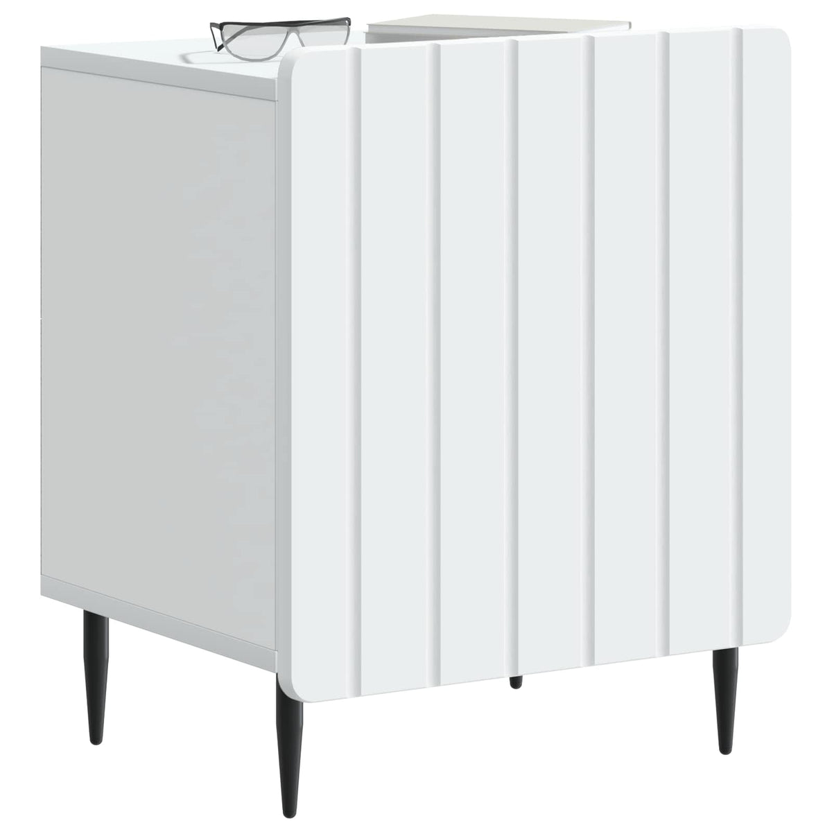 Bedside Cabinet White 43 x 34.5 x 52 cm Engineered Wood