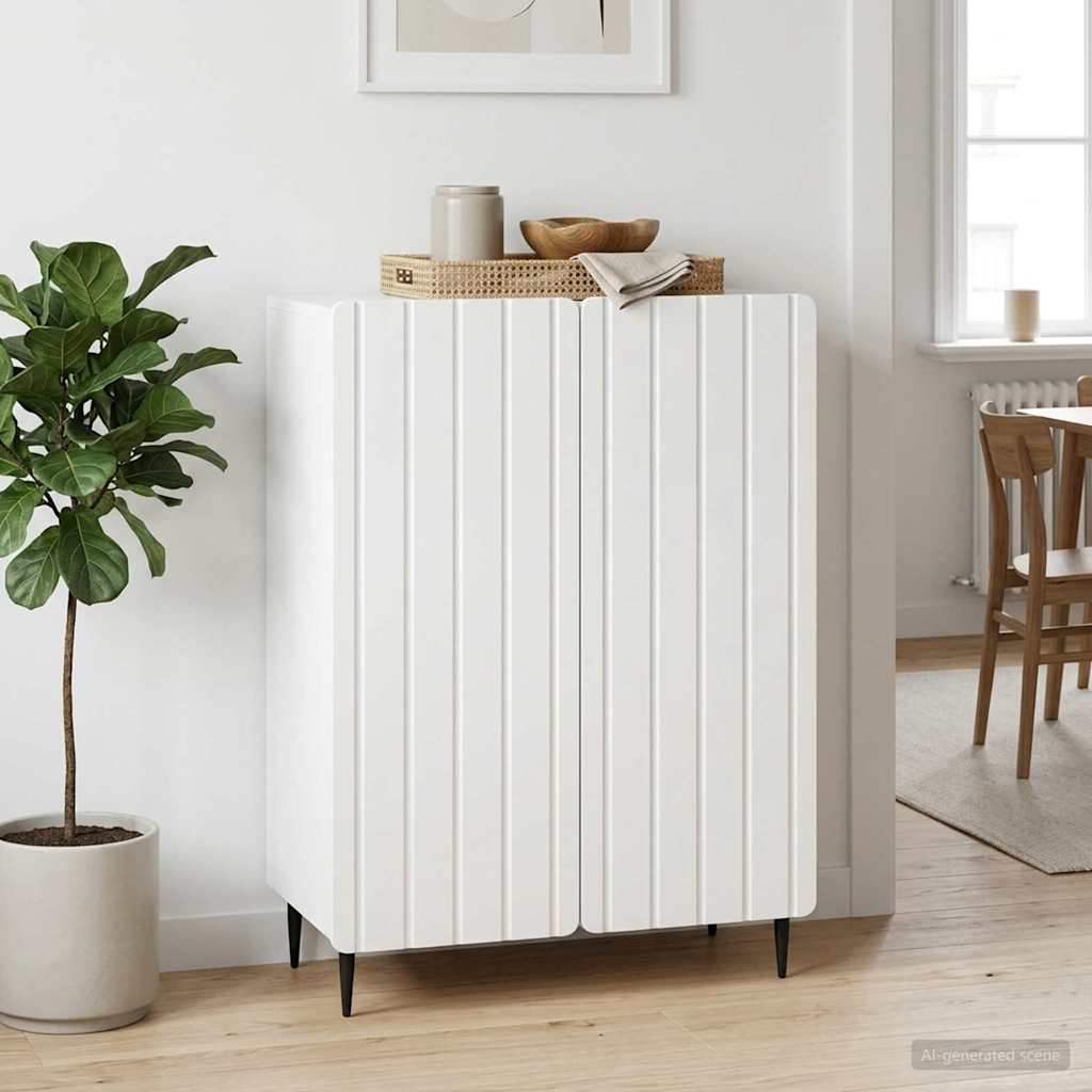 Sideboard White 66 x 34.5 x 92 cm Engineered Wood