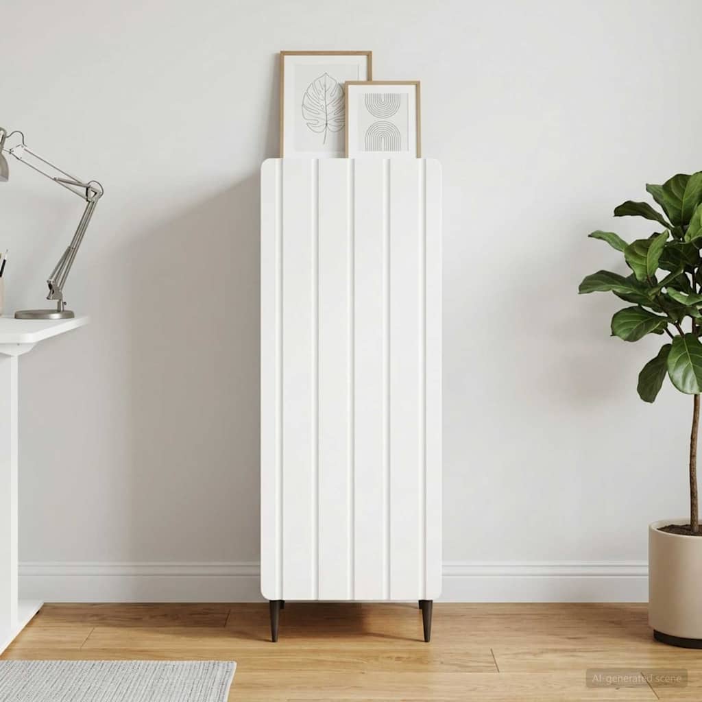 Sideboard White 34.5 x 33 x 92 cm Engineered Wood