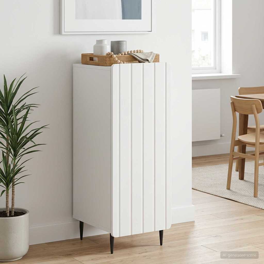 Sideboard White 34.5 x 33 x 92 cm Engineered Wood