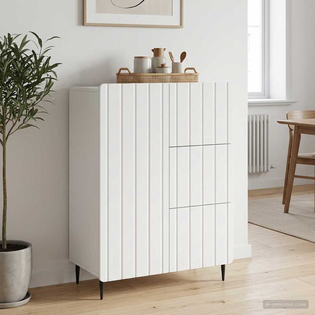 Sideboard with Drawer White 66 x 34.5 x 91.5 cm Engineered Wood
