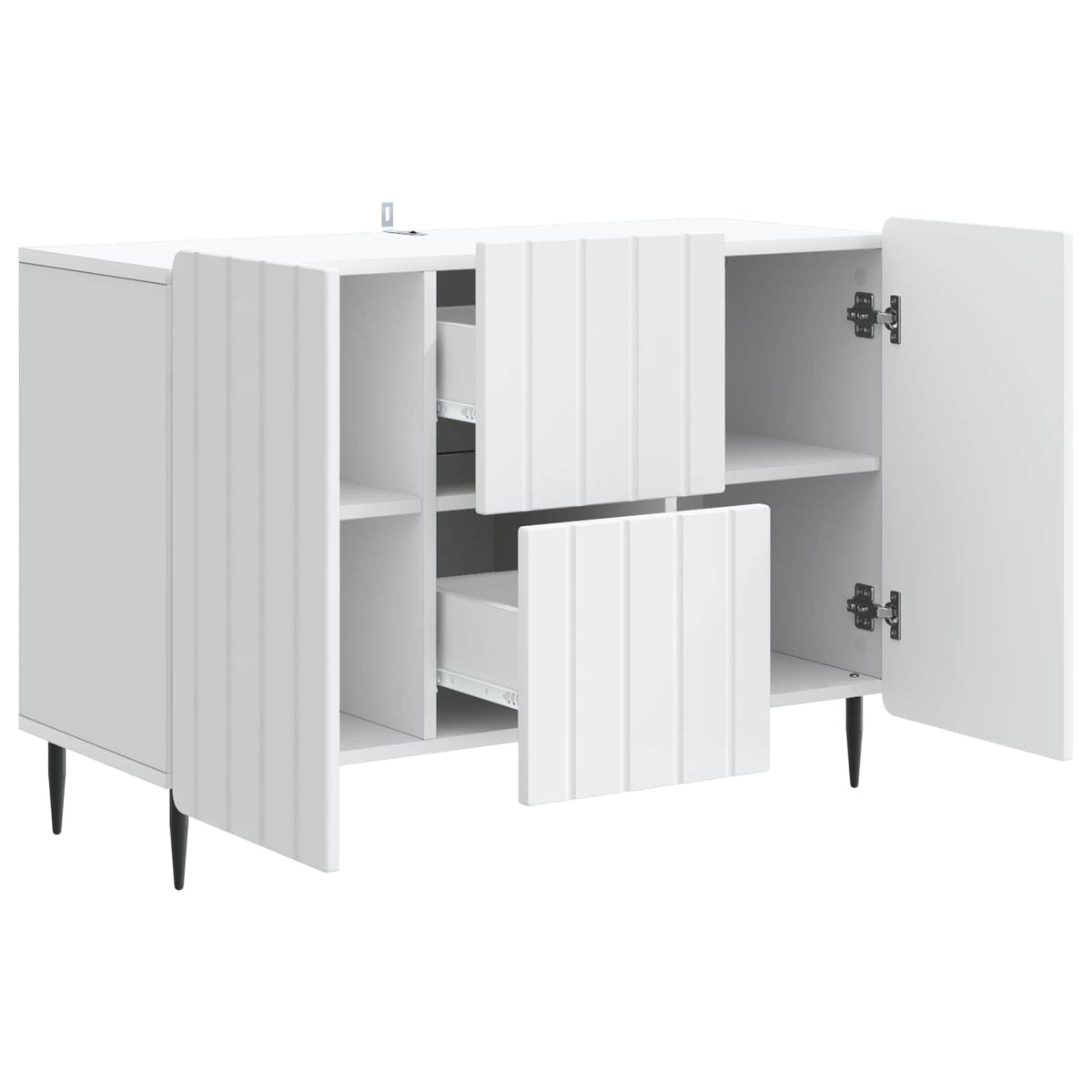 Sideboard with Drawer White 89 x 34.5 x 62 cm Engineered Wood