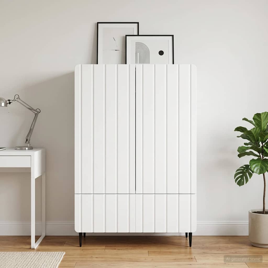 Sideboard White 66 x 34.5 x 97 cm Engineered Wood