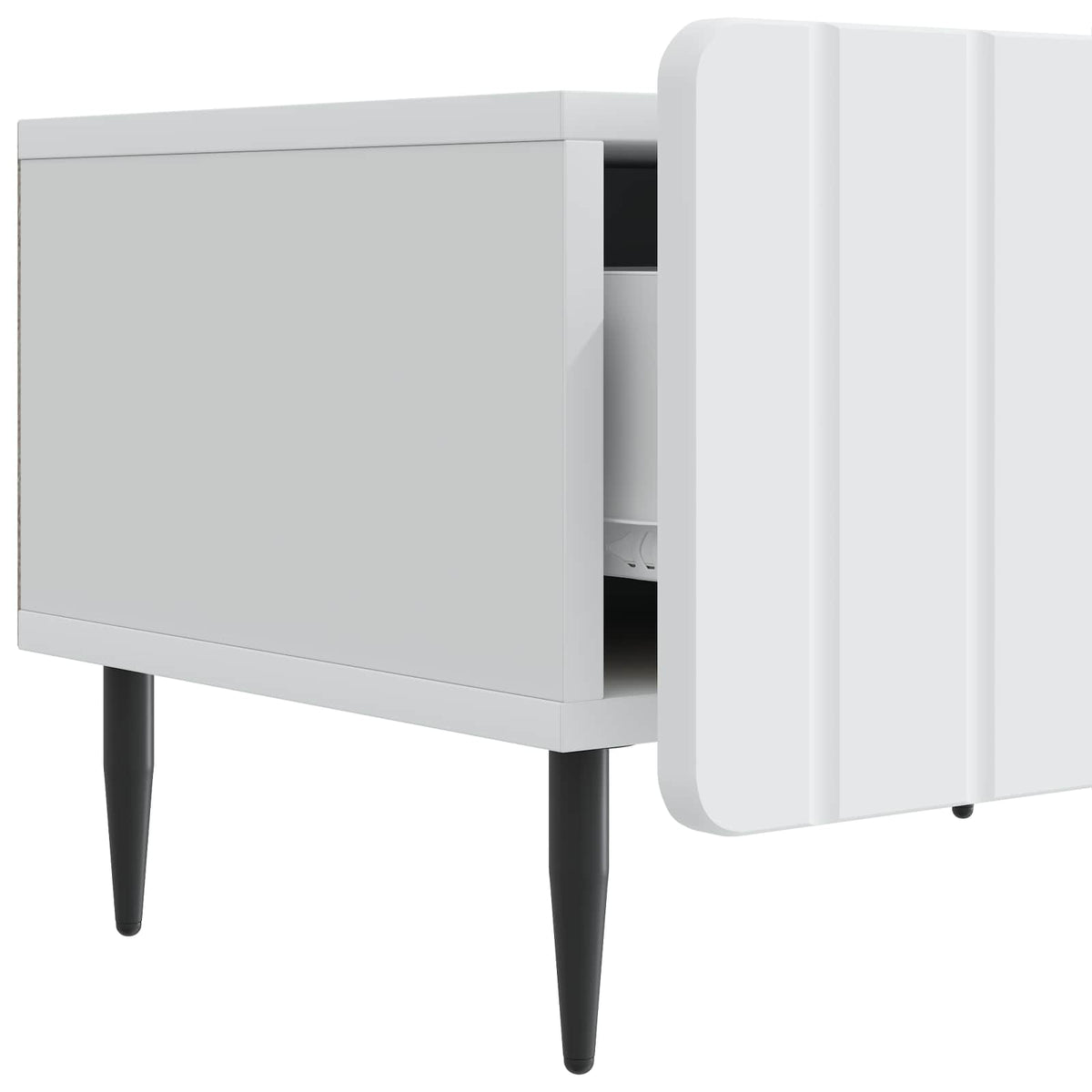 TV Cabinet with Drawer White 147 x 34.5 x 32 cm Engineered Wood