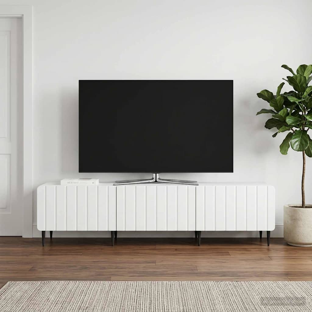TV Cabinet with Drawer White 147 x 34.5 x 32 cm Engineered Wood