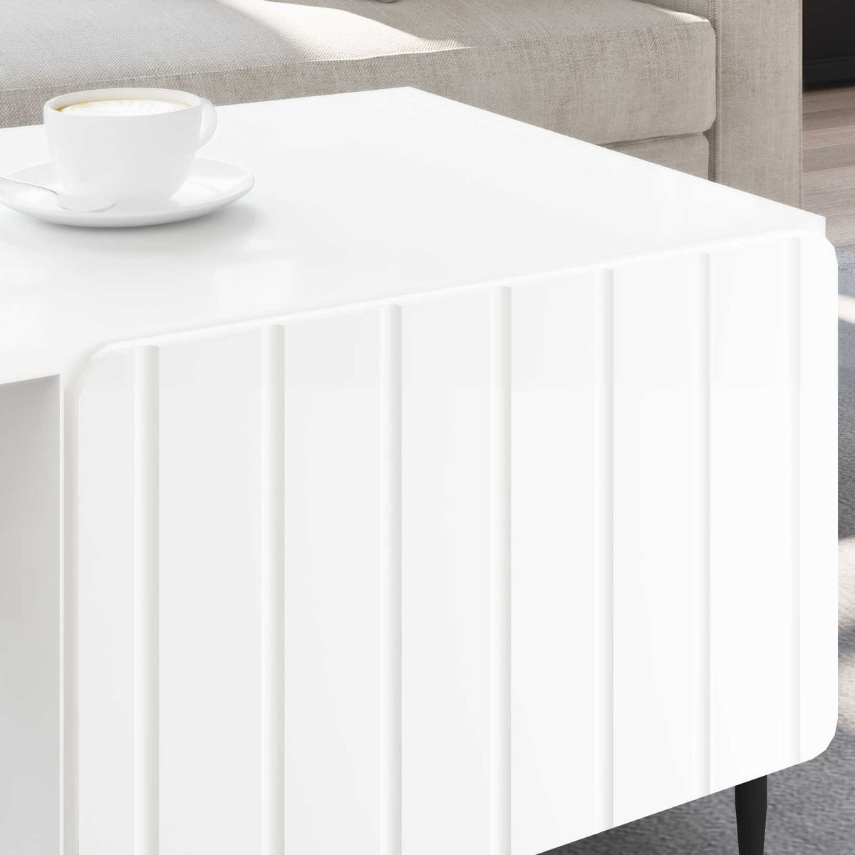 Coffee Table White 90 x 50 x 40 cm Engineered Wood