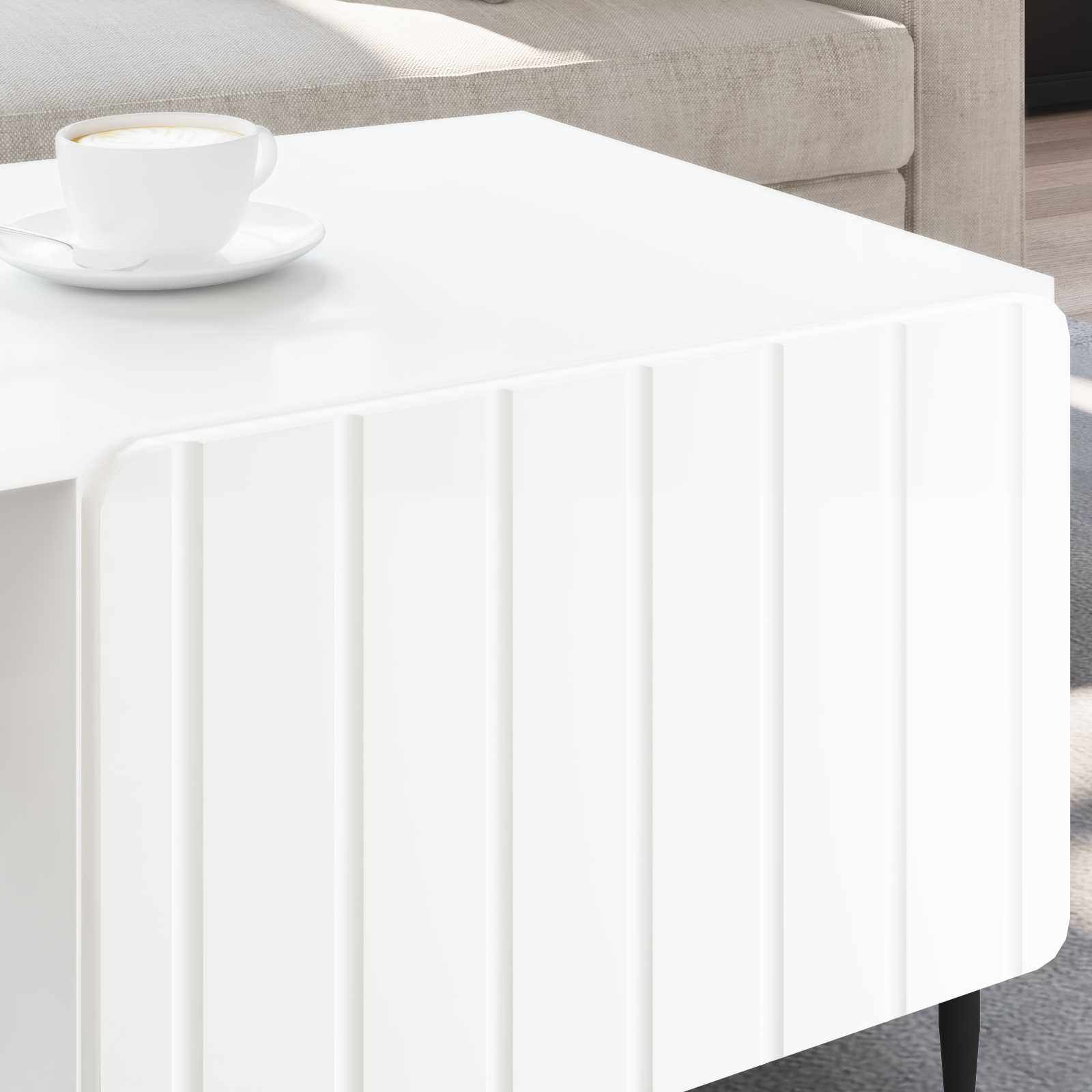 Coffee Table White 90 x 50 x 40 cm Engineered Wood