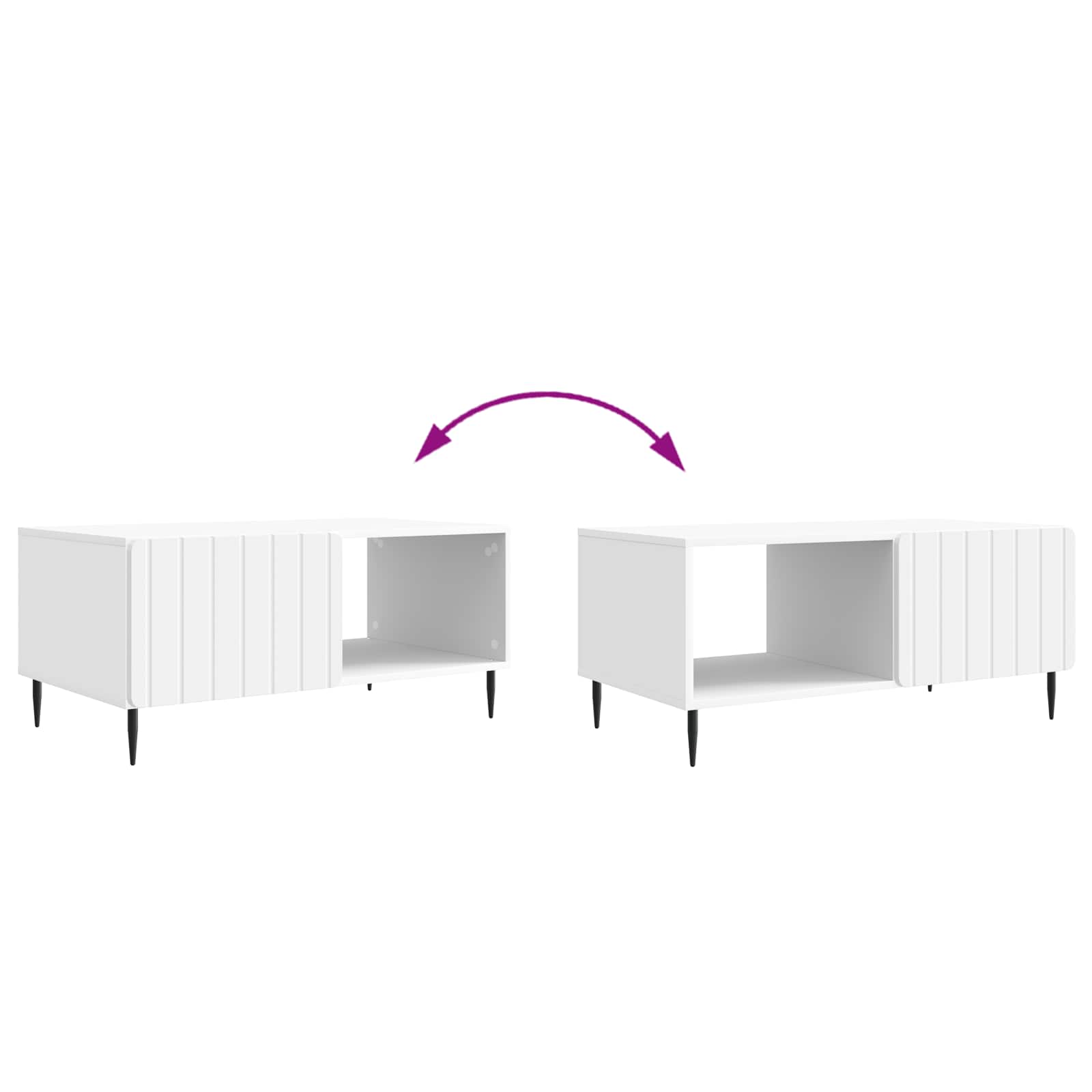 Coffee Table White 90 x 50 x 40 cm Engineered Wood