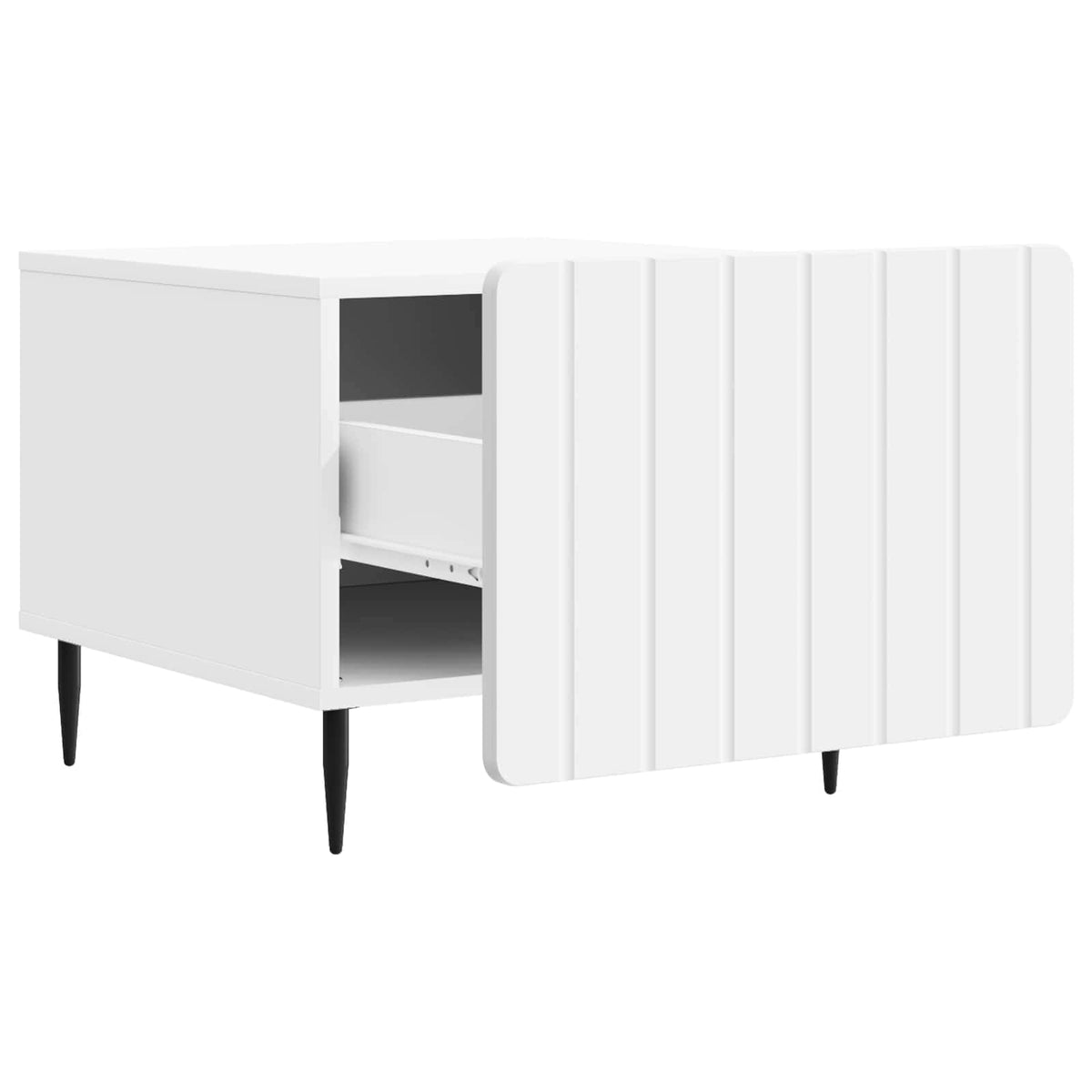 Coffee Table with Drawer White 49 x 50 x 42 cm Engineered Wood