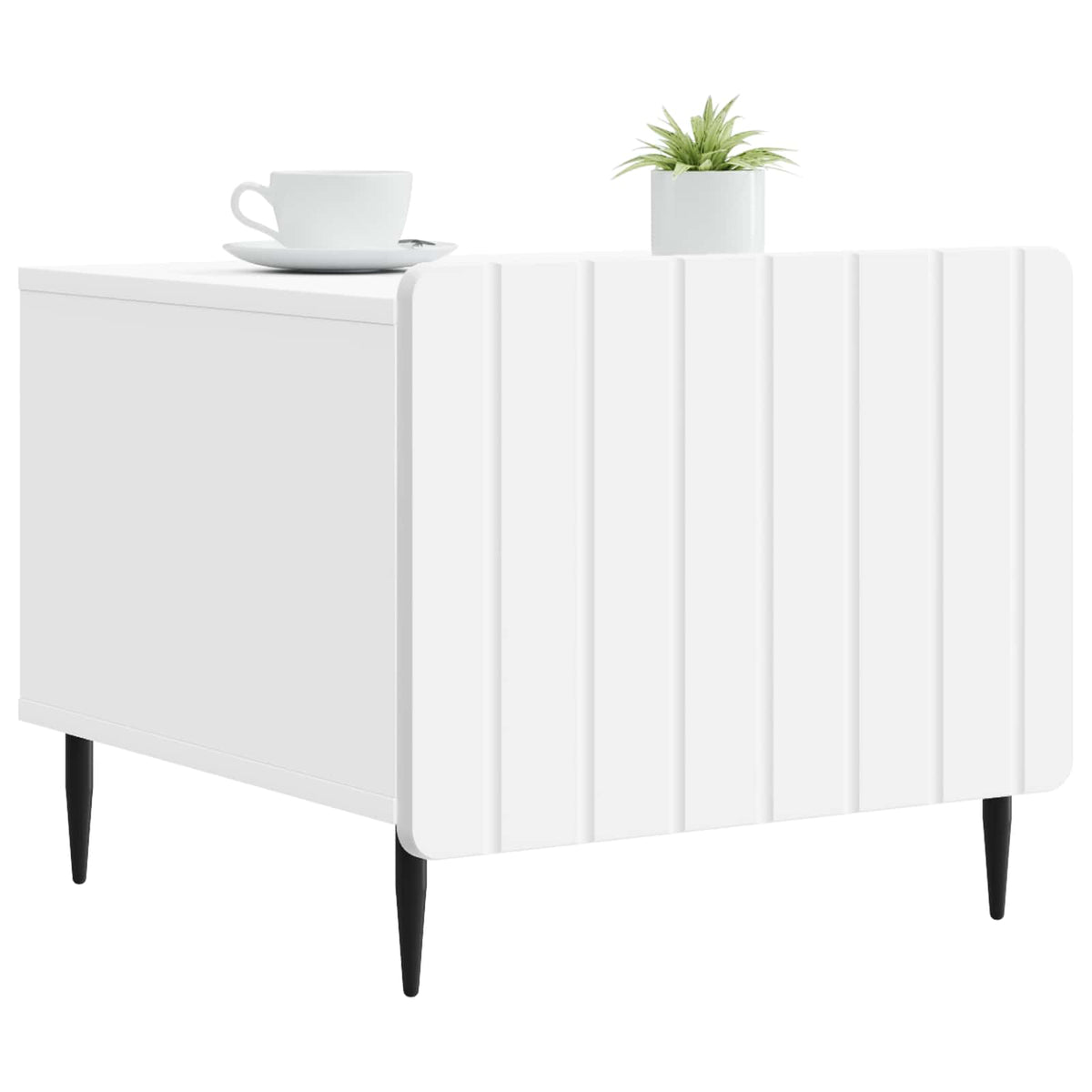 Coffee Table with Drawer White 49 x 50 x 42 cm Engineered Wood