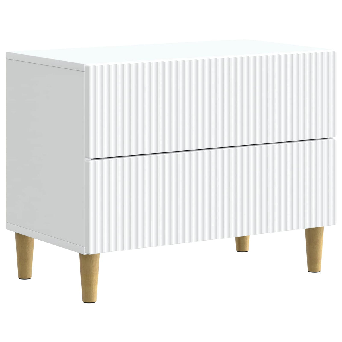 Bedside Cabinet White 62 x 34.5 x 48 cm Engineered Wood