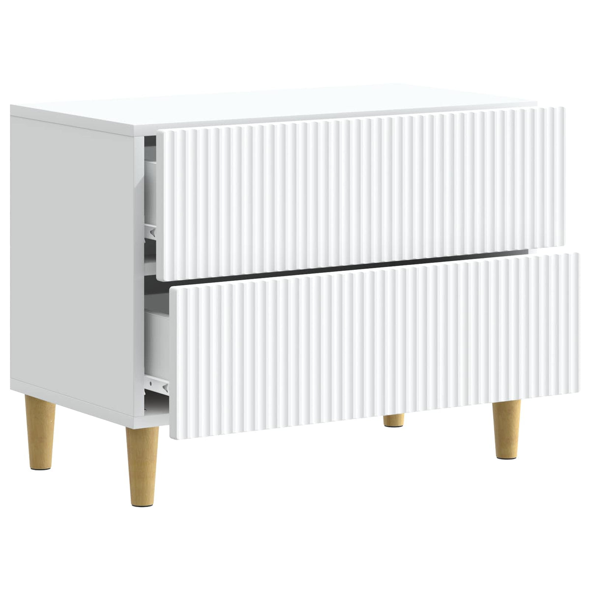 Bedside Cabinet White 62 x 34.5 x 48 cm Engineered Wood