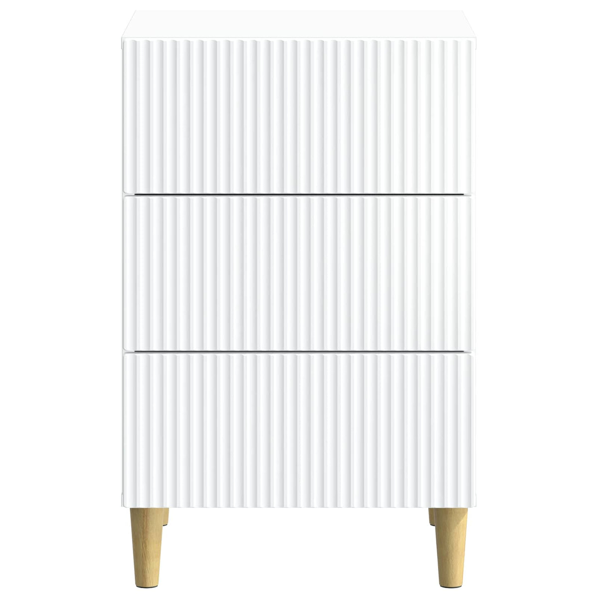 Bedside Cabinet White 43 x 41 x 66.5 cm Engineered Wood