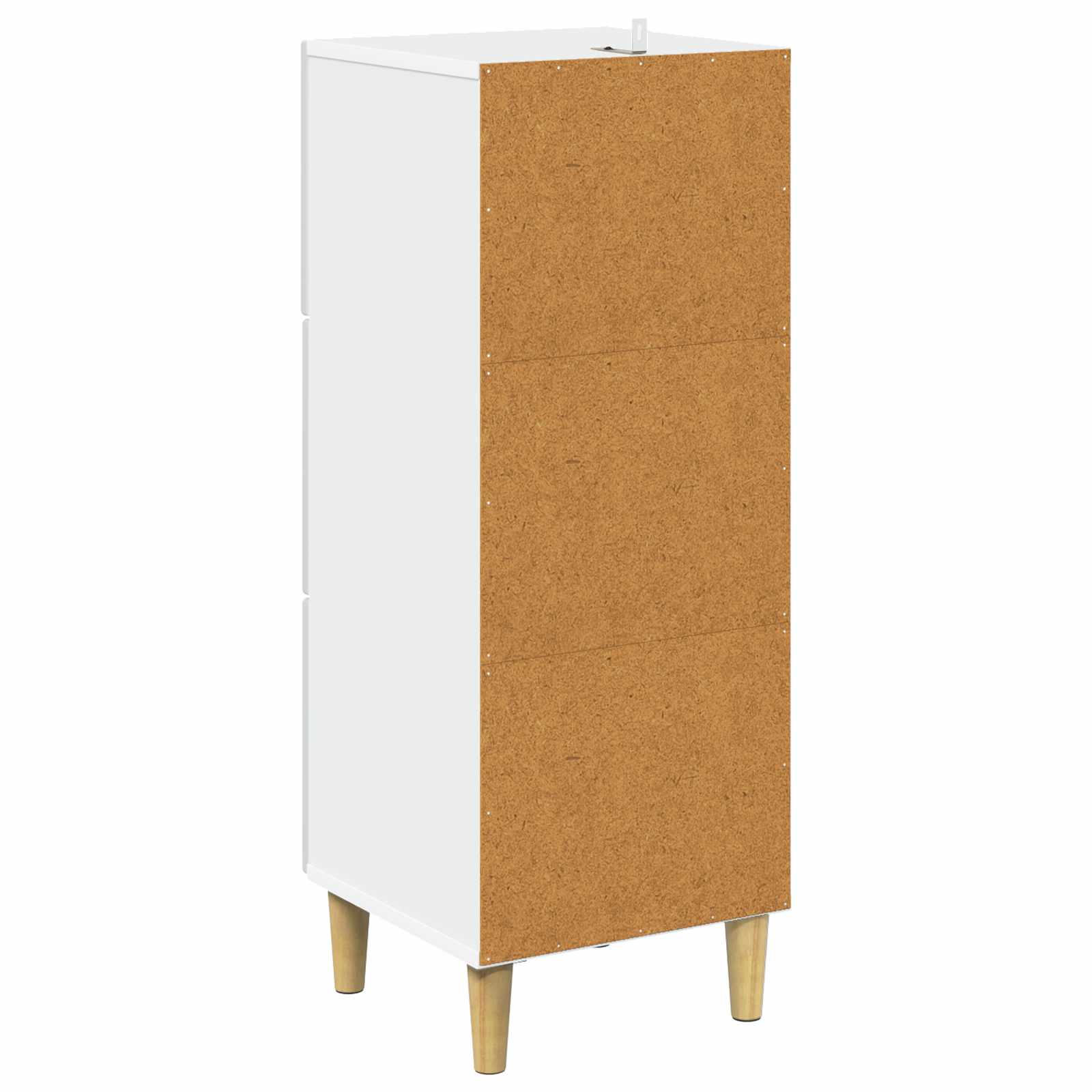 Drawer Cabinet White 33 x 34.5 x 90 cm Engineered Wood