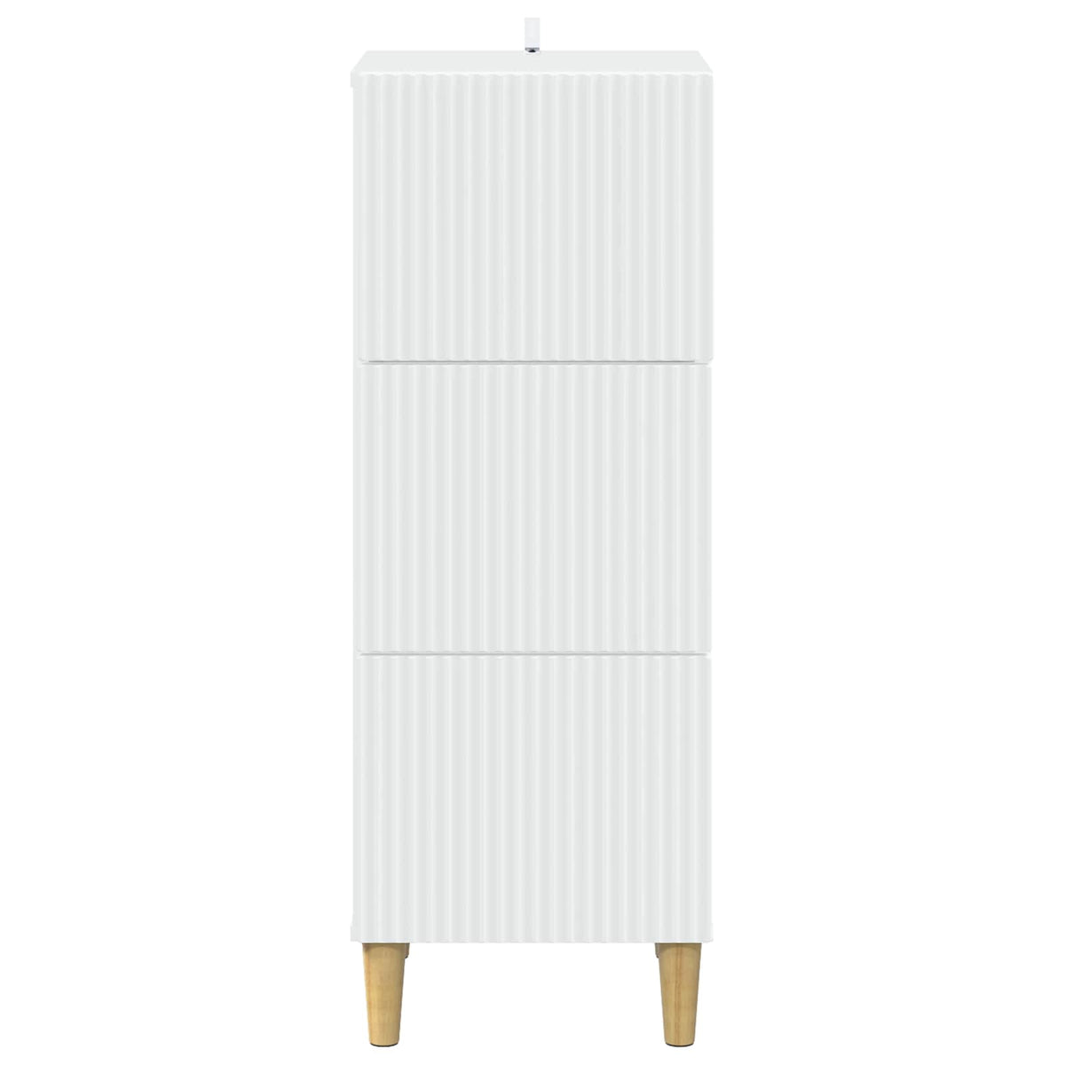 Drawer Cabinet White 33 x 34.5 x 90 cm Engineered Wood