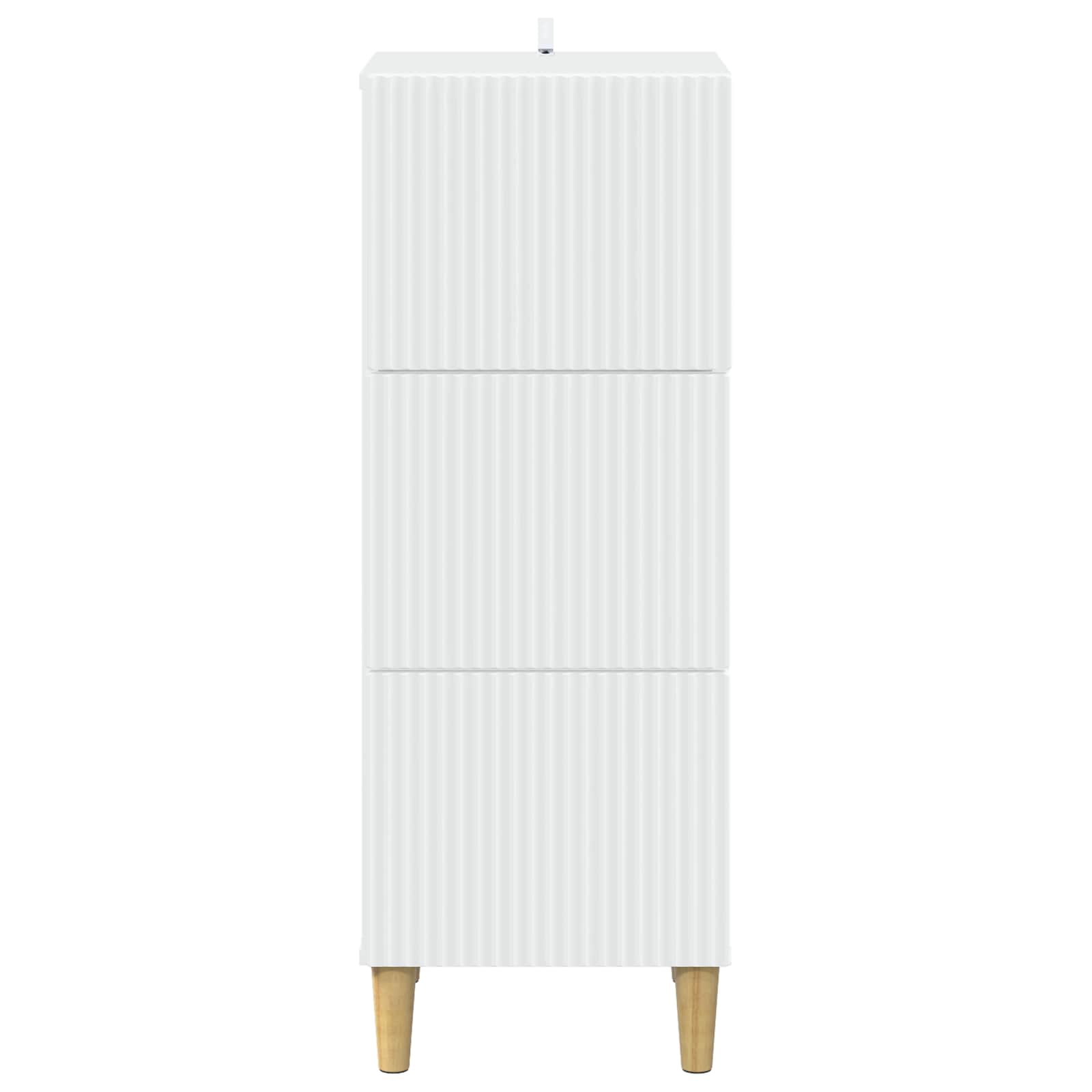 Drawer Cabinet White 33 x 34.5 x 90 cm Engineered Wood