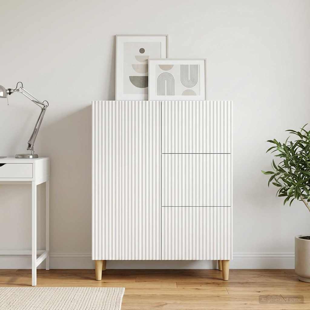 Sideboard White 66 x 34.5 x 90 cm Engineered Wood