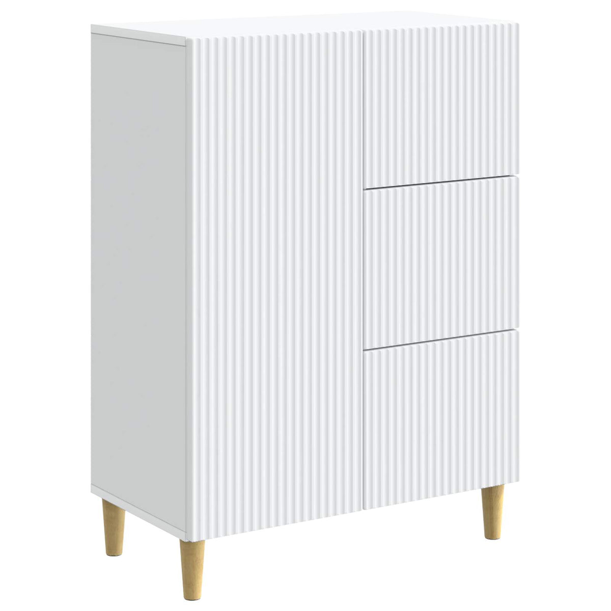 Sideboard with Drawer White 66 x 34.5 x 90 cm Engineered Wood