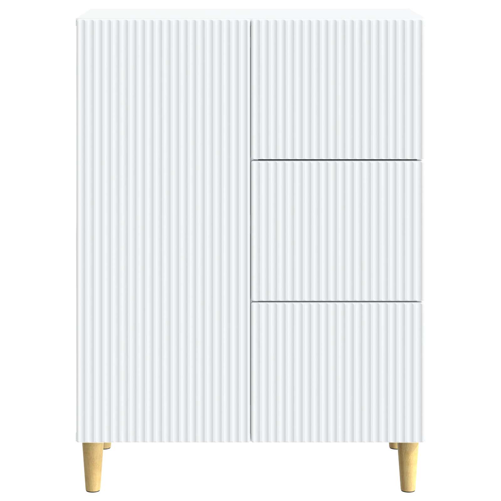Sideboard with Drawer White 66 x 34.5 x 90 cm Engineered Wood