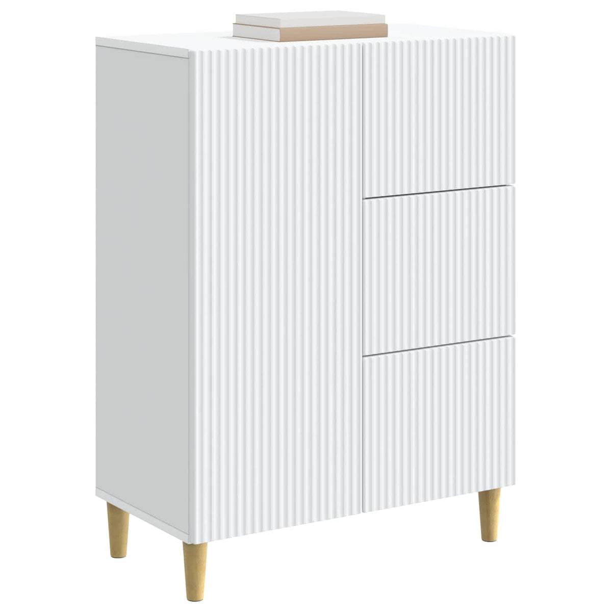 Sideboard with Drawer White 66 x 34.5 x 90 cm Engineered Wood