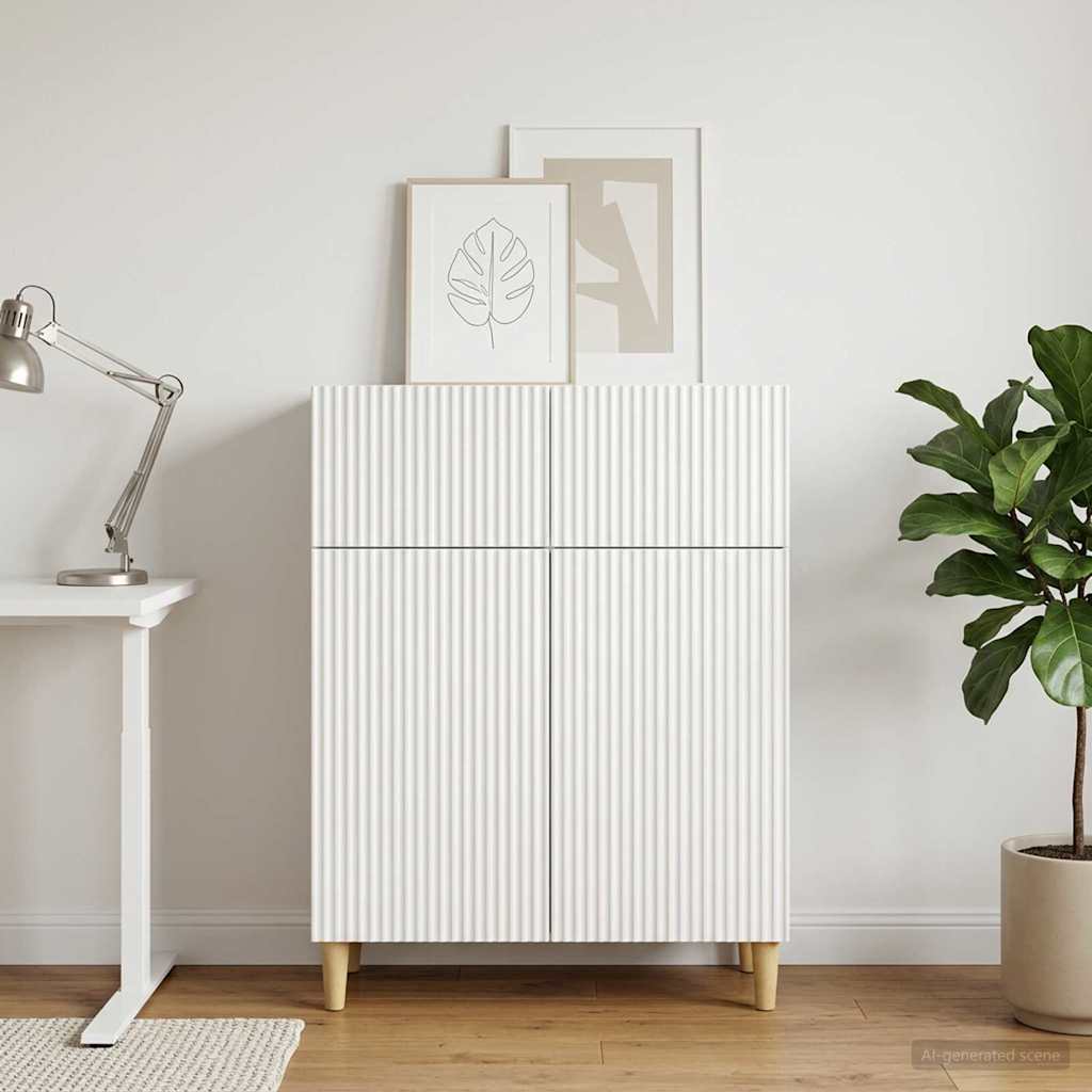 Sideboard White 66 x 34.5 x 90 cm Engineered Wood