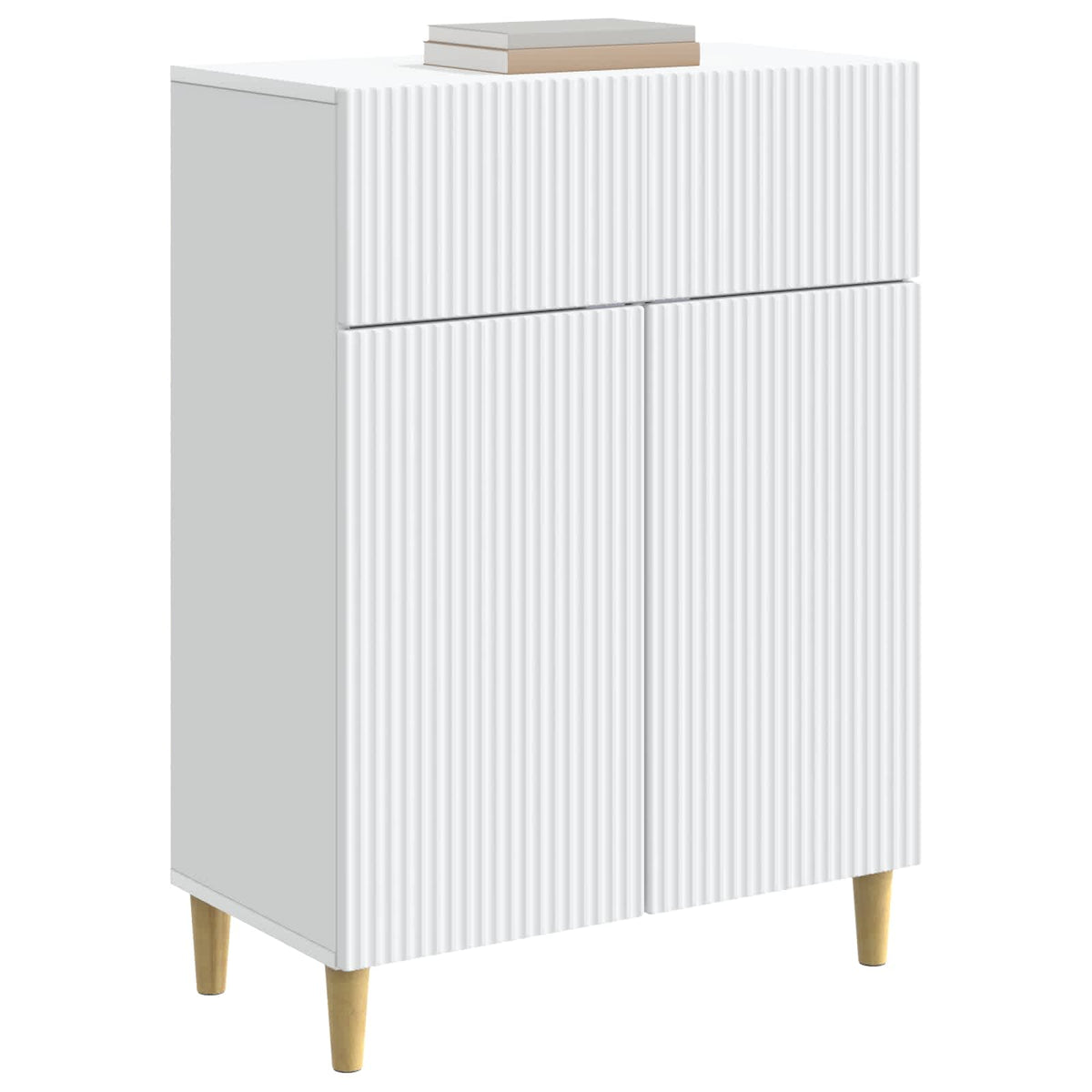 Sideboard with Drawer White 66 x 34.5 x 90 cm Engineered Wood