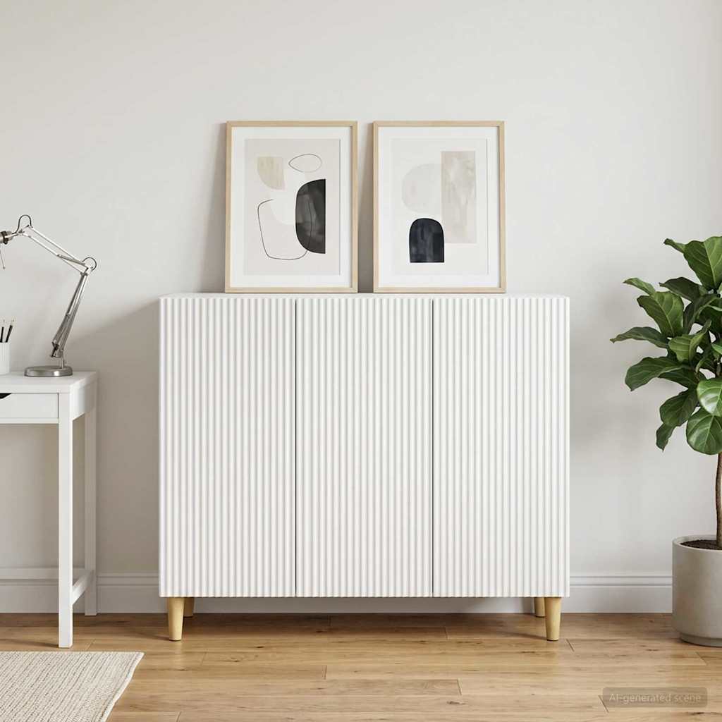 Sideboard White 89 x 34.5 x 80 cm Engineered Wood