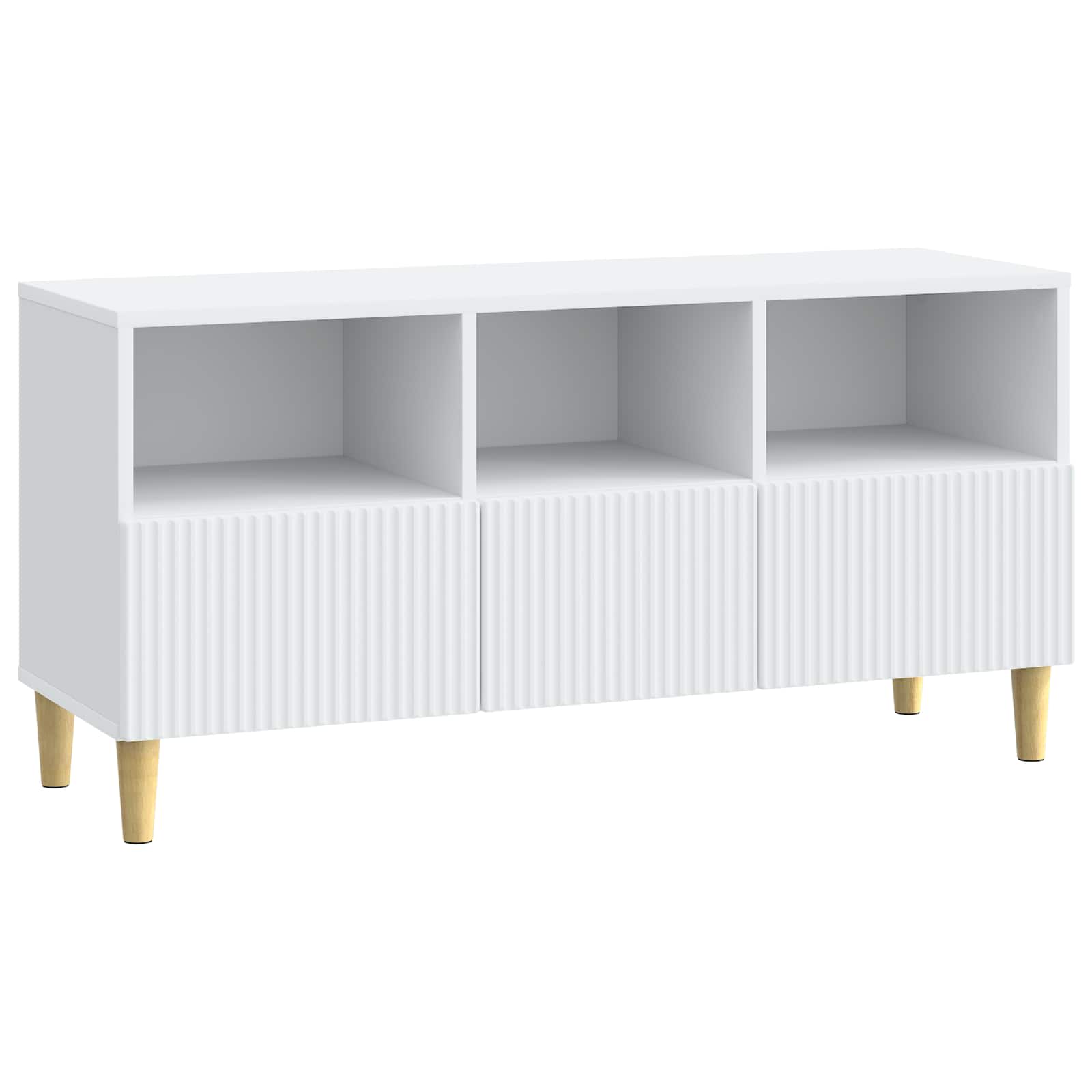TV Cabinet with Drawer White 102 x 34.5 x 50 cm Engineered Wood